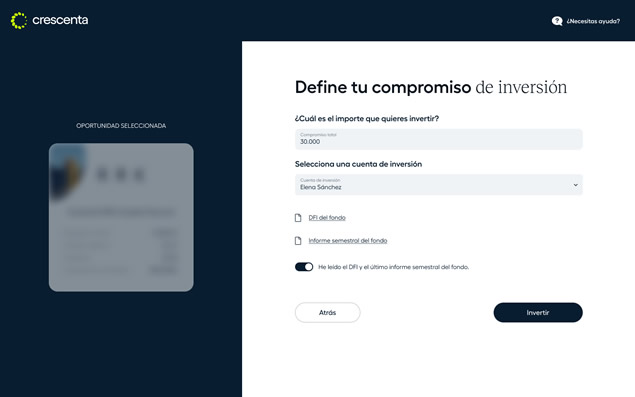 Selecciona una oportunidad e invierte